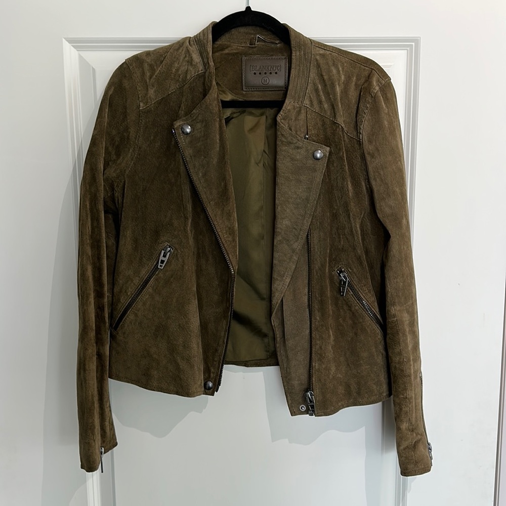 Green Suede Blank NYC jacket